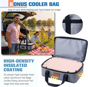 TENDWARE Snackle Box insulated bag keeps hot dishes warm during outings.