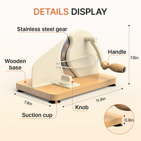 TENGIZUOHZ bread slicer features stainless blades that glide through crusty loaves.