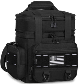 TENKIST Expandable Tactical Lunch Box front patch and pockets for easy organization.