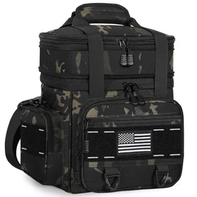 TENKIST expandable tactical lunch box front view showcases rugged build for durable daily use.
