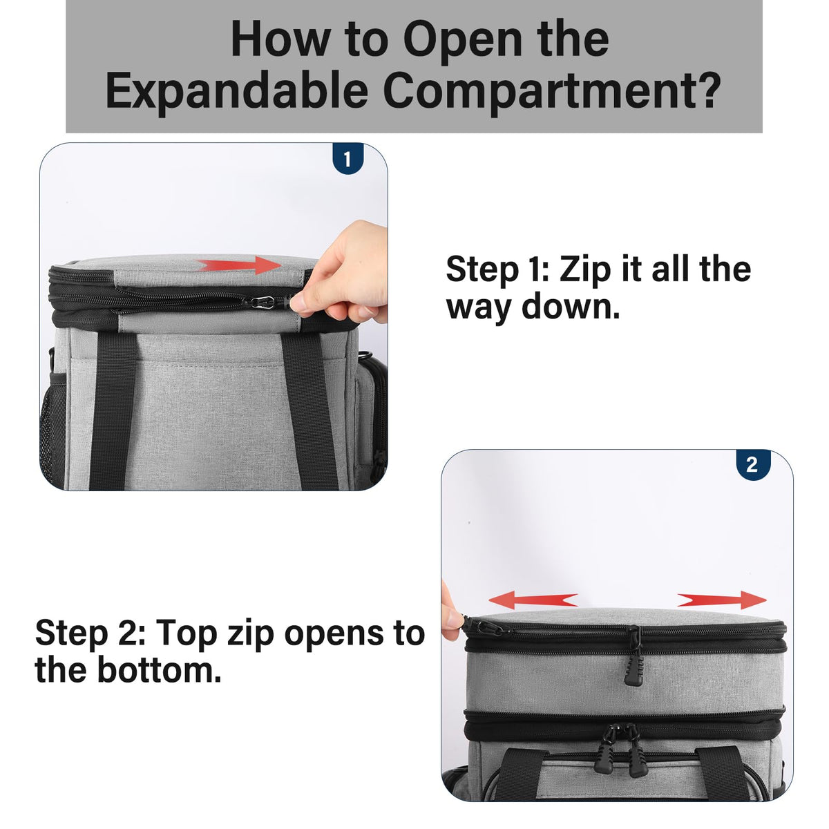 TENKIST Lunch Box multi-pocket layout keeps utensils and keys organized.