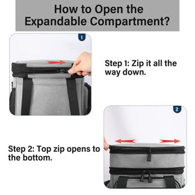 TENKIST Lunch Box multi-pocket layout keeps utensils and keys organized.