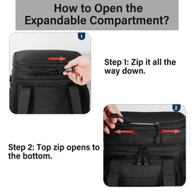 TENKIST Expandable Tactical Lunch Box features multiple pockets and straps for easy carry.