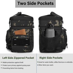 TENKIST lunch box side pocket detail for easy access to water bottle and essentials.