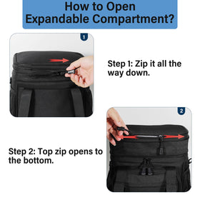 TENKIST lunch box cooler bag patch area for customization.