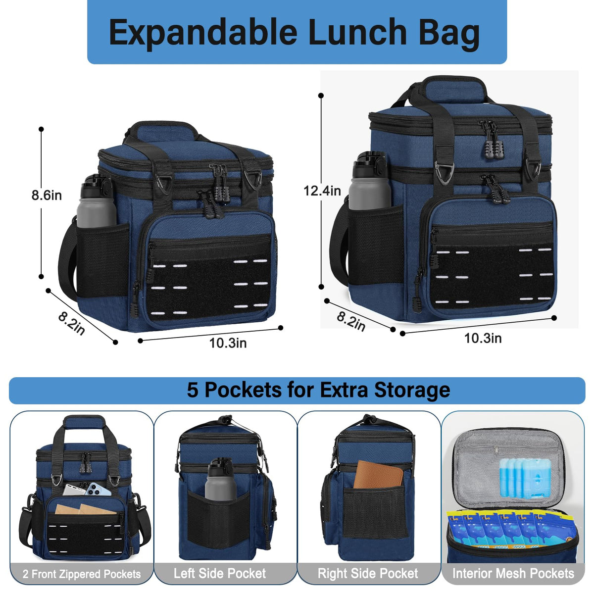TENKIST lunch box 6mm insulation keeps foods at the right temperature