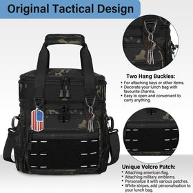 TENKIST lunchbox velcro patch area to customize with patches and show personality