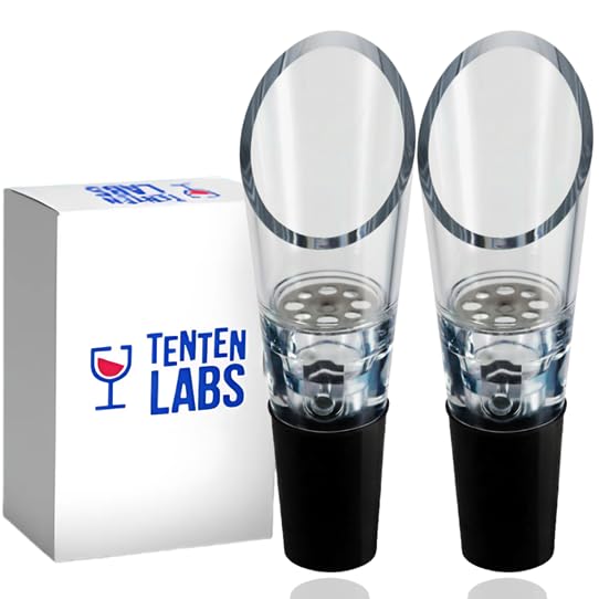 TenTen Labs Premium Wine Aerator Pourer 2-Pack enhances aroma and flavor nuances.