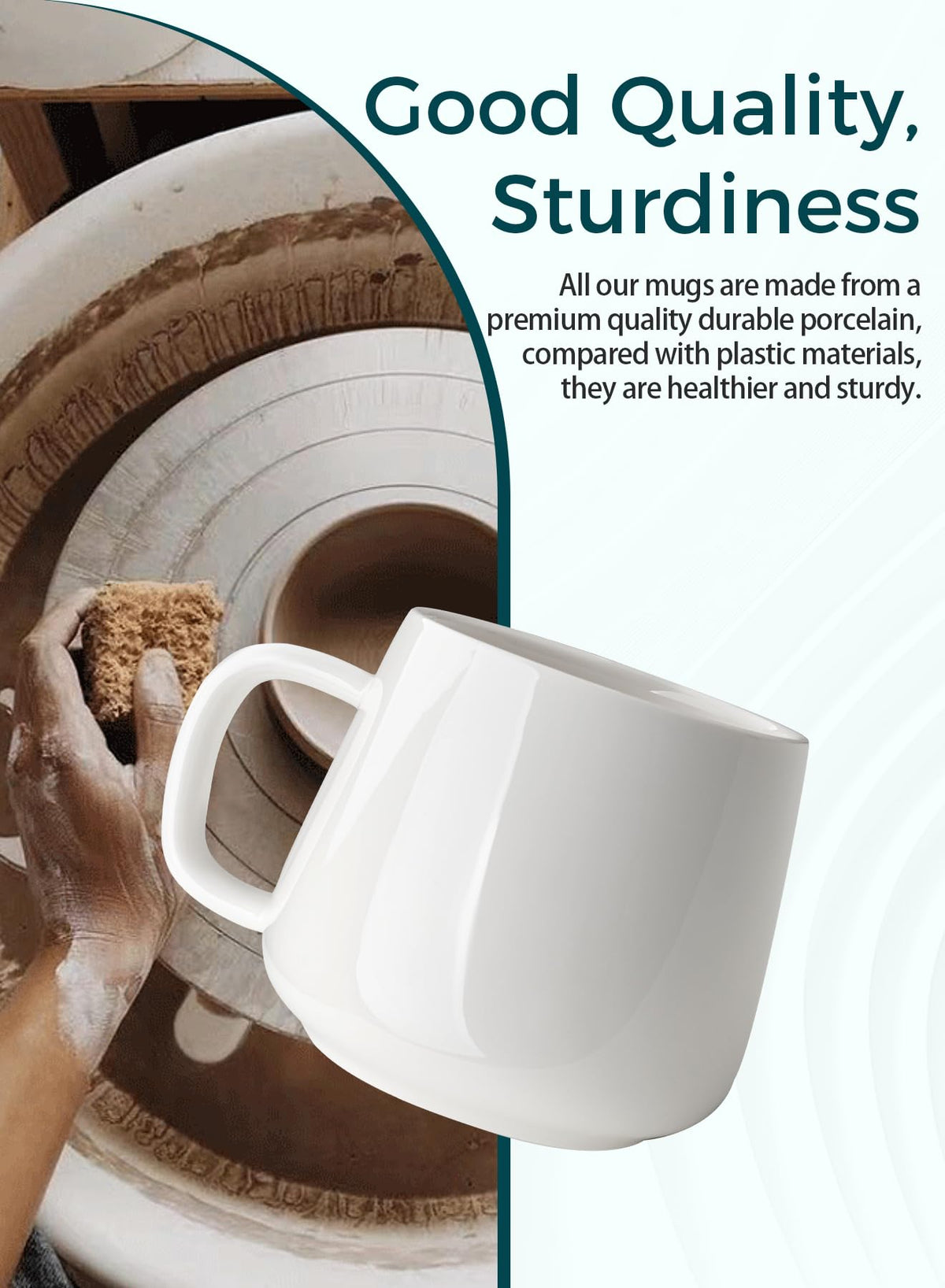 Teocera coffee mugs set dishwasher-safe feature for easy cleaning