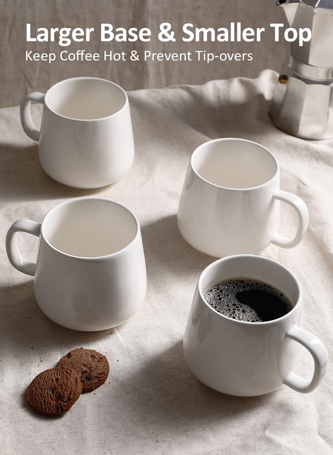 Teocera coffee mugs set microwave-safe usage for quick reheating
