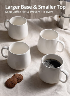 Teocera coffee mugs set microwave-safe usage for quick reheating