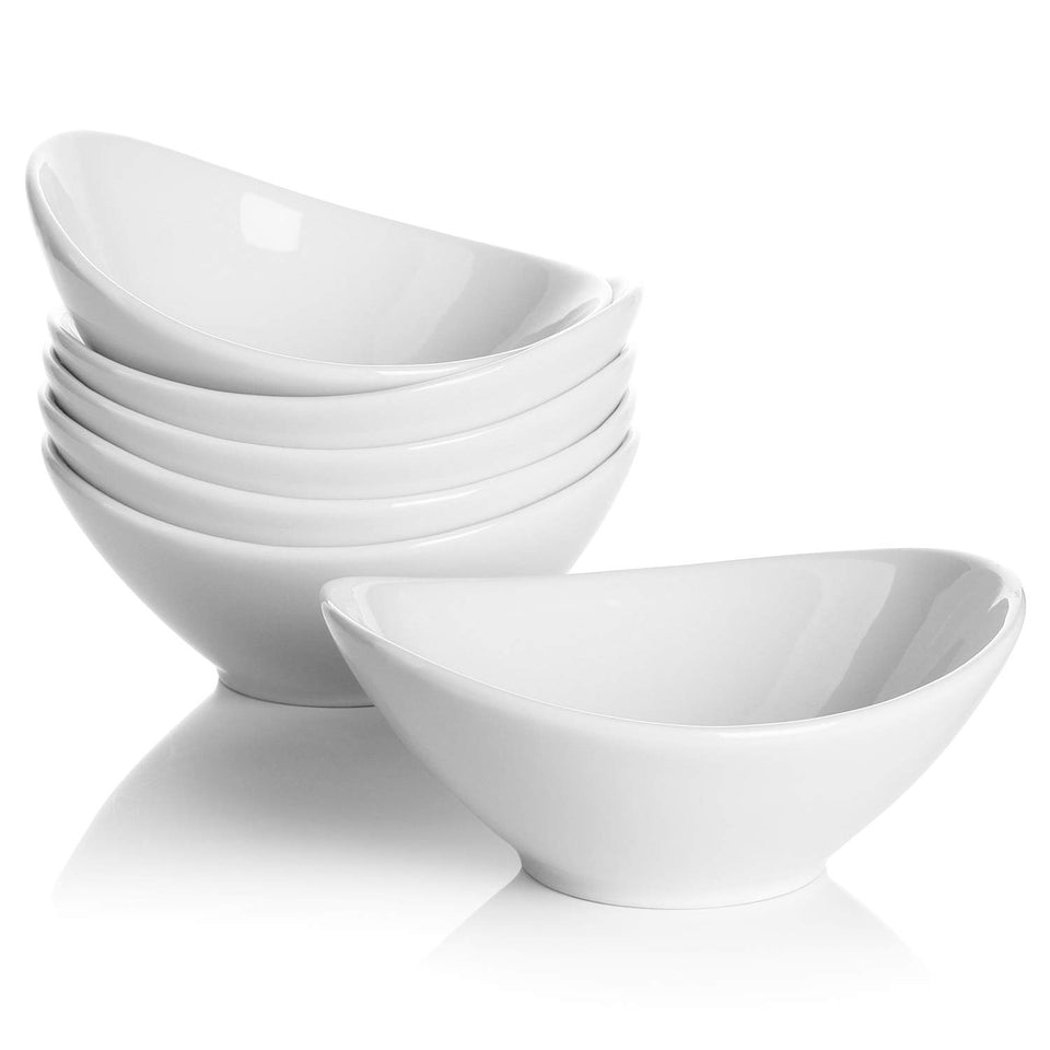 Teocera oval shape bowls with clean lines, ideal for pre-dinner starters and desserts