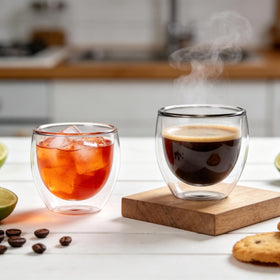 TEPLONEST shot cups for concentrated coffee drinks and macchiatos.