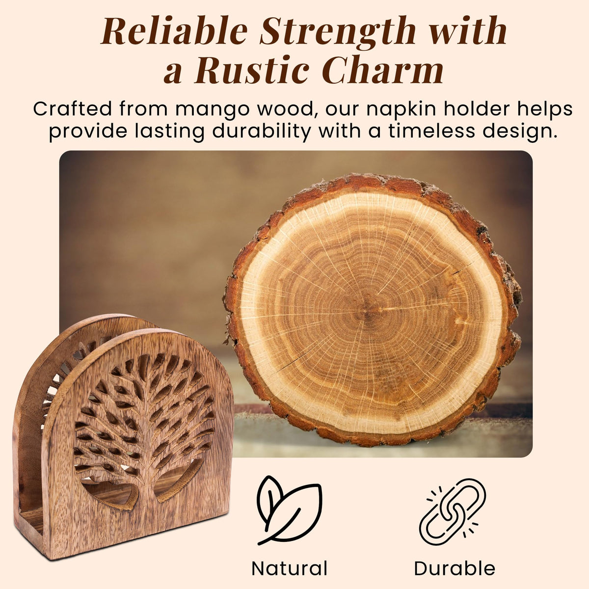 Tepo durable mango wood construction for long-lasting use in kitchen and dining