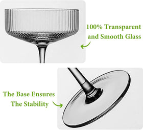 TEQKON Gift-ready Coupe Glass Set makes a stylish wedding or housewarming gift.