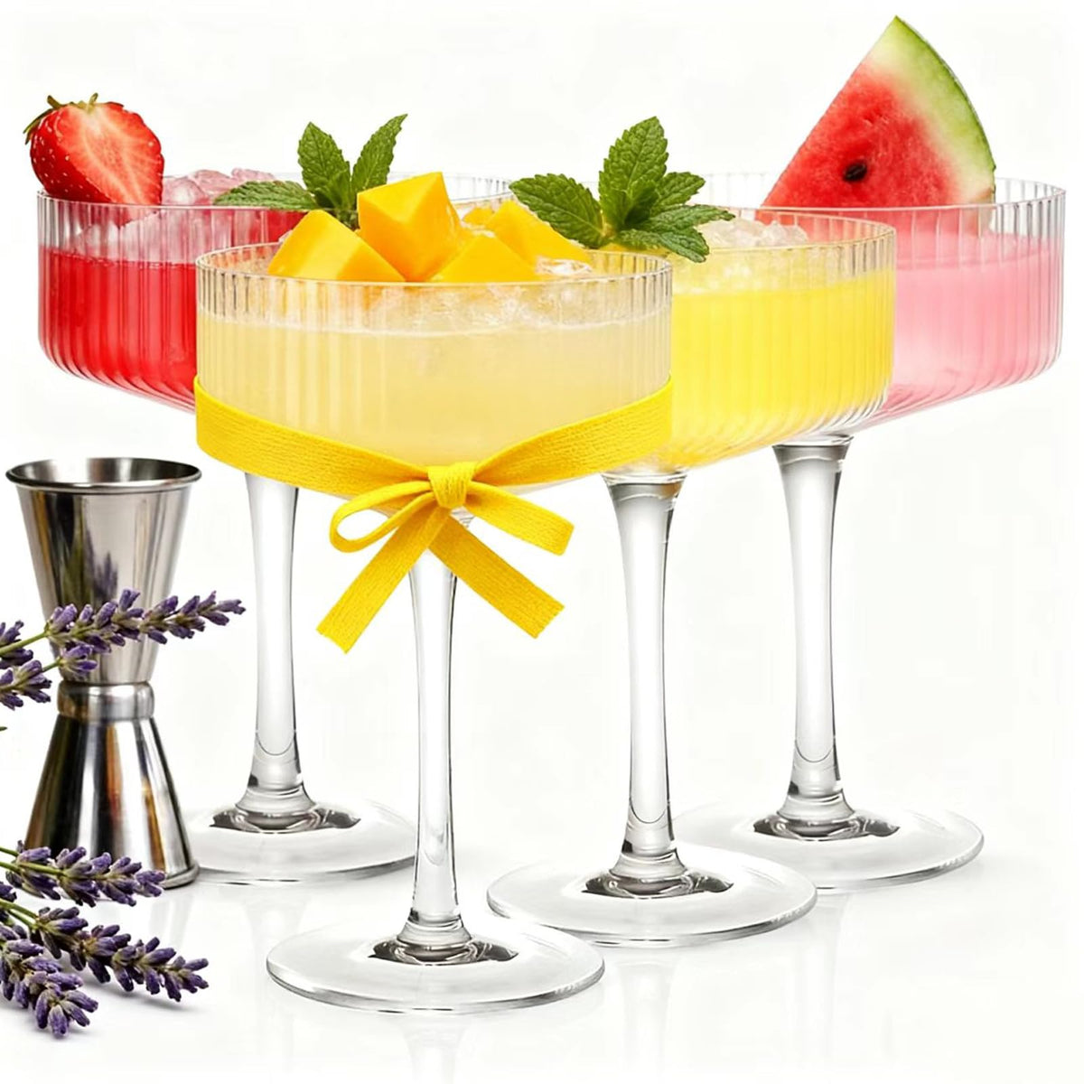 TEQKON Versatile Coupe Glasses suit whiskey, margaritas, wine, and desserts.