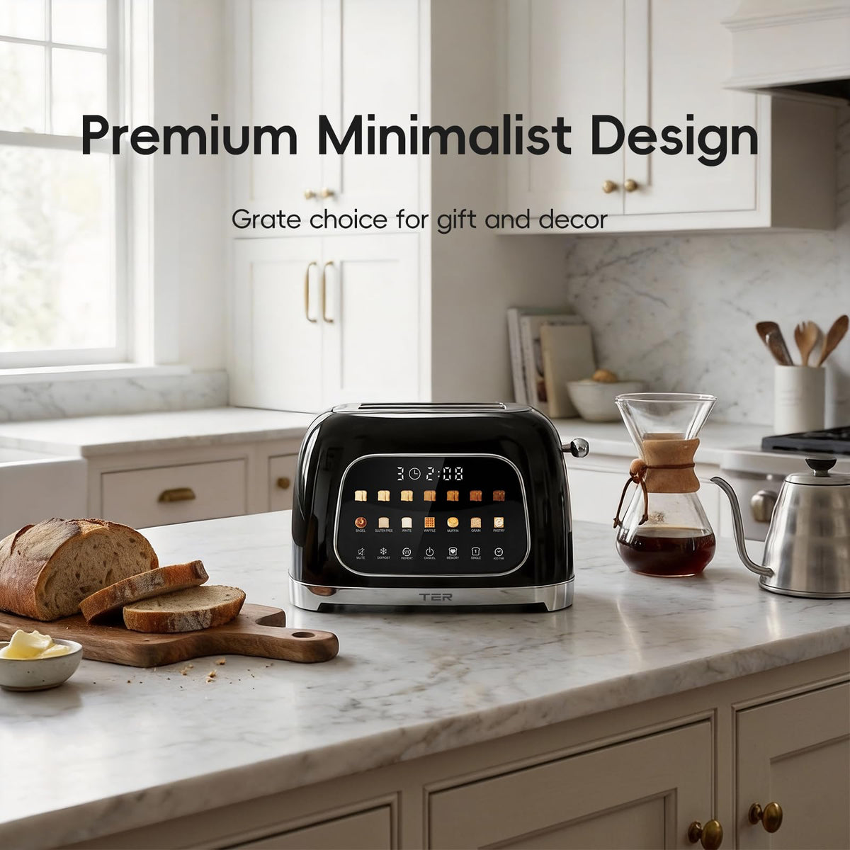 TER continuous toasting with heat carryover for consistent results