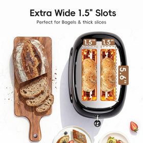 TER digital timer with browning levels for precise toast every time