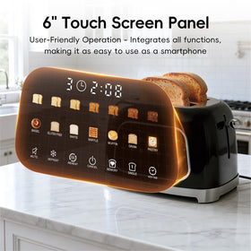 TER wide-slot design handles thick breads like Texas toast and bagels