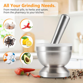 Tera compact 250 ml capacity fits small batches of pesto, spices, or herbs.