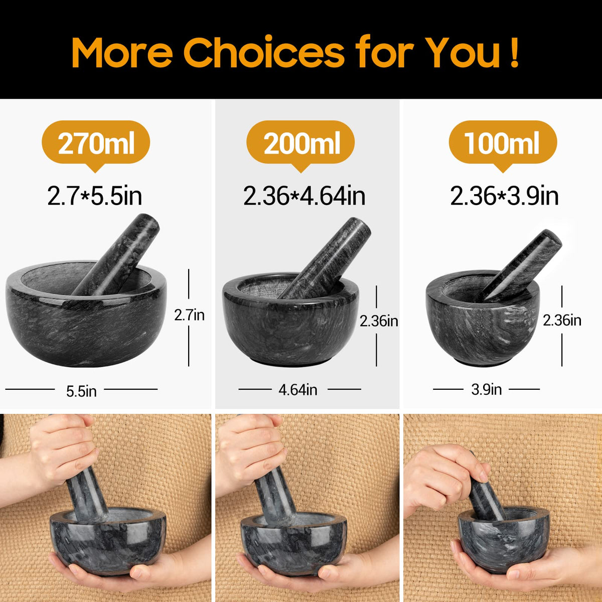 Tera mortar and pestle supports versatile cooking tasks from spices to pastes