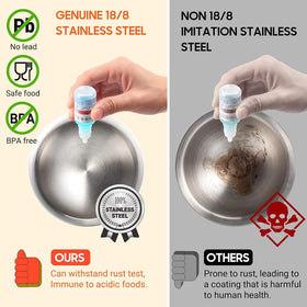 Tera mortar and pestle with translucent lid, keeps contents contained while you grind.