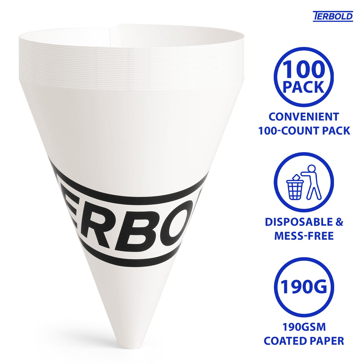 Terbold 100pcs disposable funnel for brake fluid single use