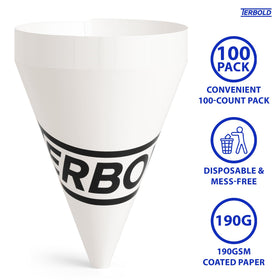 Terbold 100pcs disposable funnel for brake fluid single use