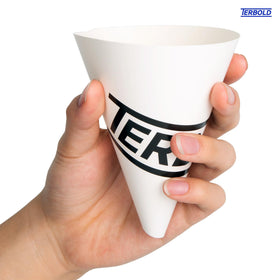 Terbold 10oz capacity paper funnel quick oil top-offs