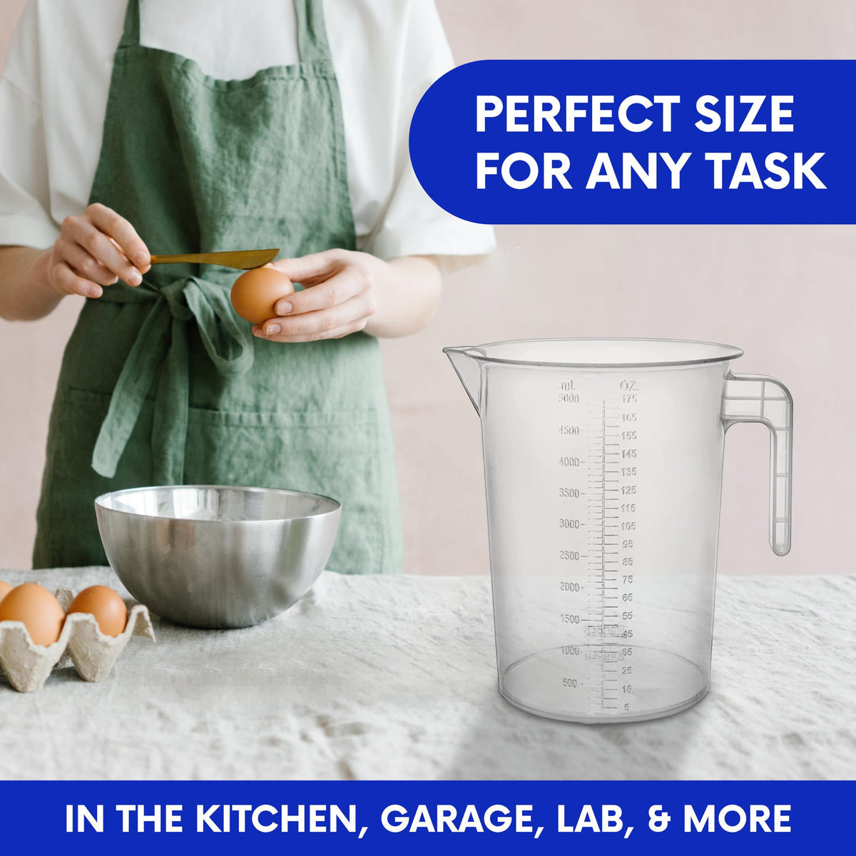 Terbold 5L pitcher used in cafeteria-style service for bulk beverages.