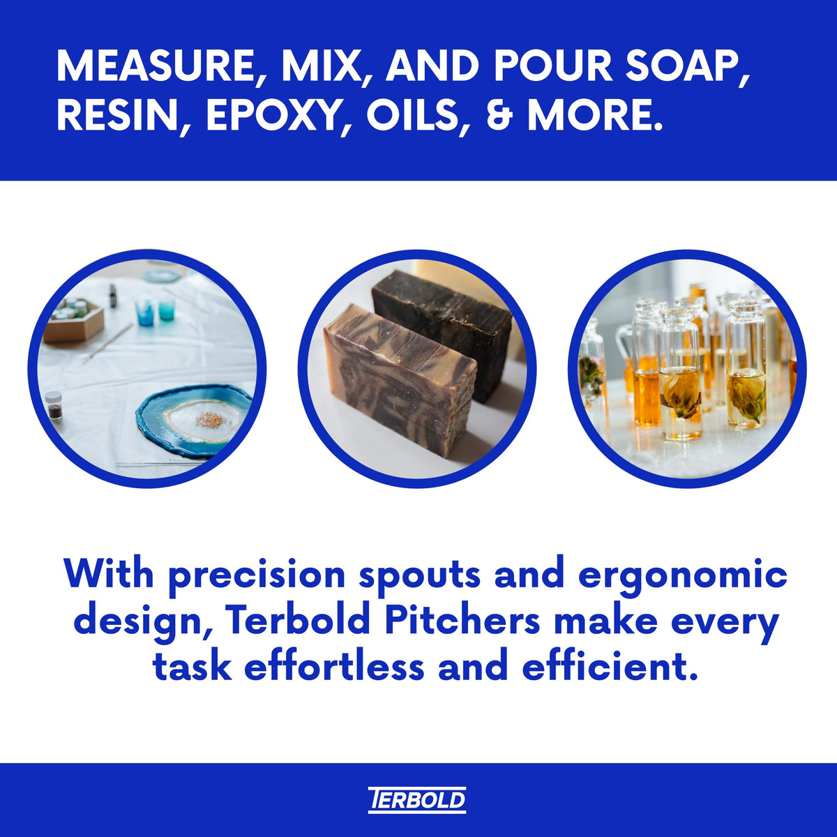 Terbold 5L translucent plastic allows you to monitor contents at a glance.