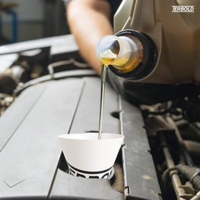 Terbold mess-free fluid transfer funnel ideal for engine and automotive liquids
