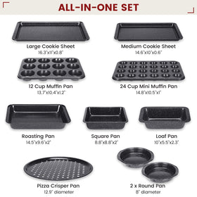 Terlulu 10-piece bakeware set medium cookie pan for precise baking