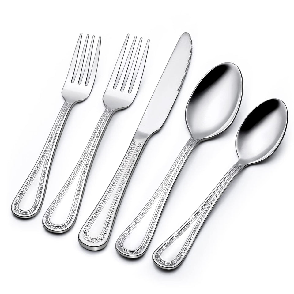 Terlulu 40-piece set for eight with a mirror finish for elegant daily dining.