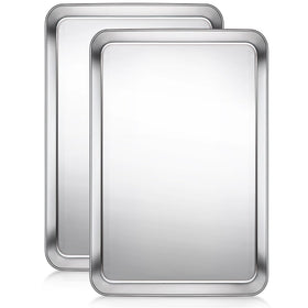 Terlulu baking sheet 16x12 with 1 inch depth for contained spills and steady baking