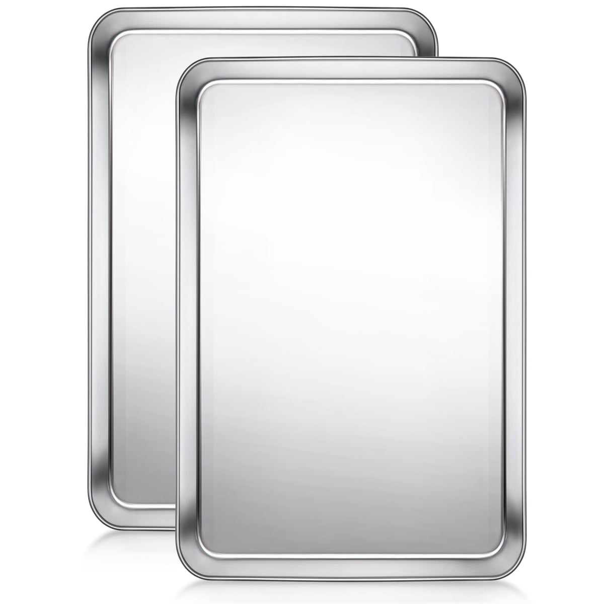 Terlulu baking sheet 2-piece stainless steel with durable, coating-free construction for everyday use.