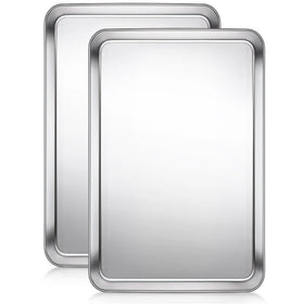 Terlulu baking sheet 2-piece stainless steel with durable, coating-free construction for everyday use.