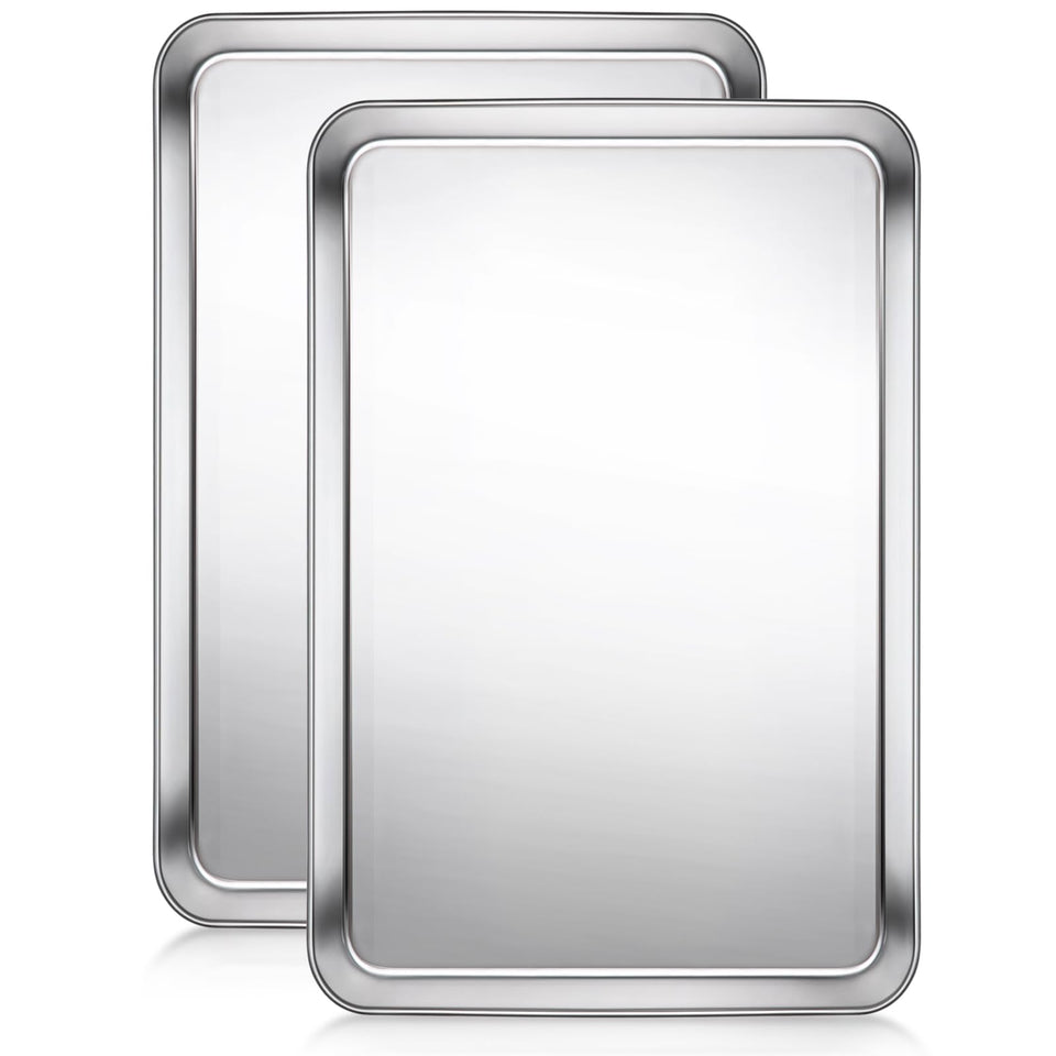 Terlulu baking sheet 2-piece stainless steel with durable, coating-free construction for everyday use.