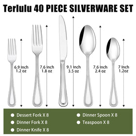 Terlulu dinner forks with beaded handle design add timeless tabletop charm.