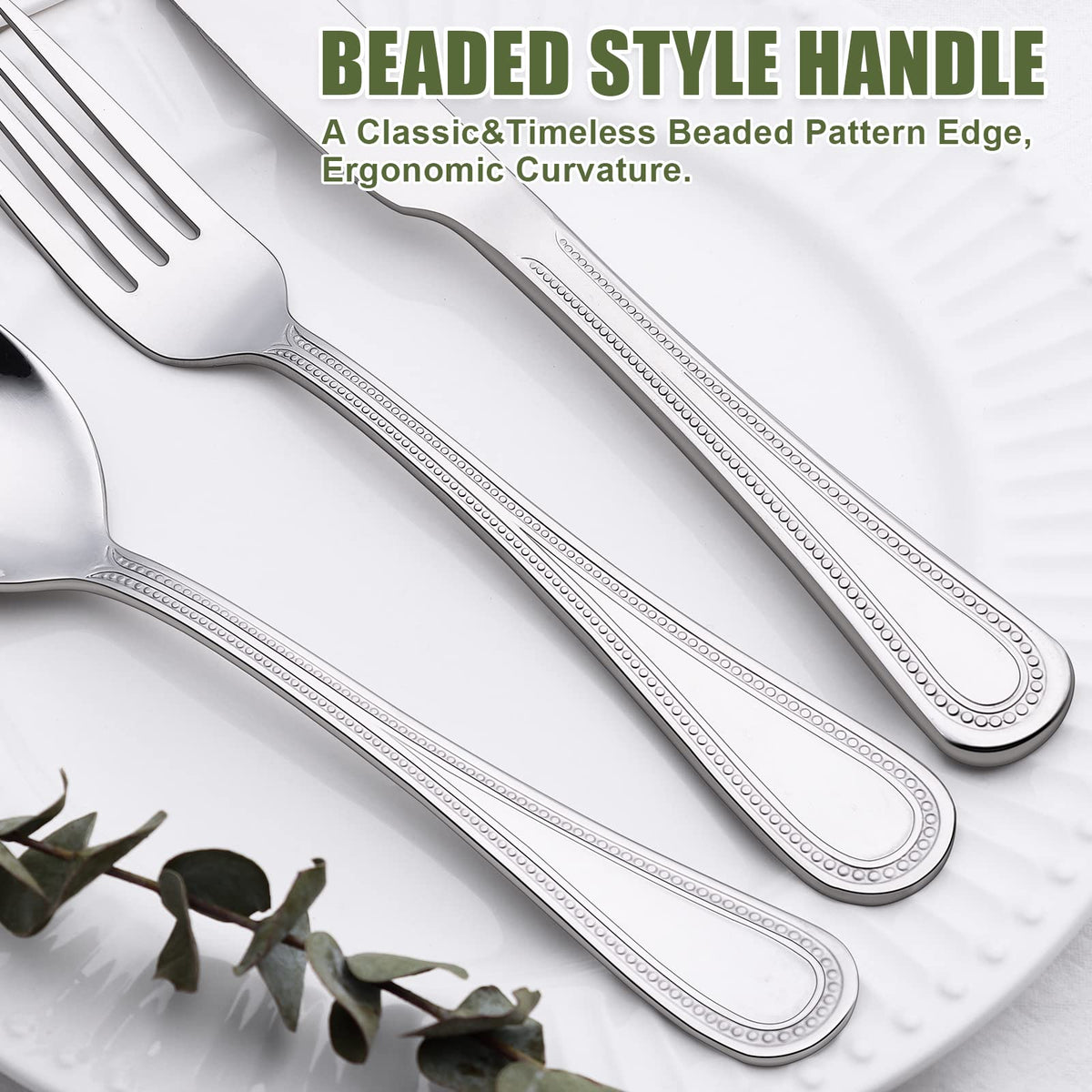 Terlulu dinner knives feature sturdy construction and ergonomic grip.