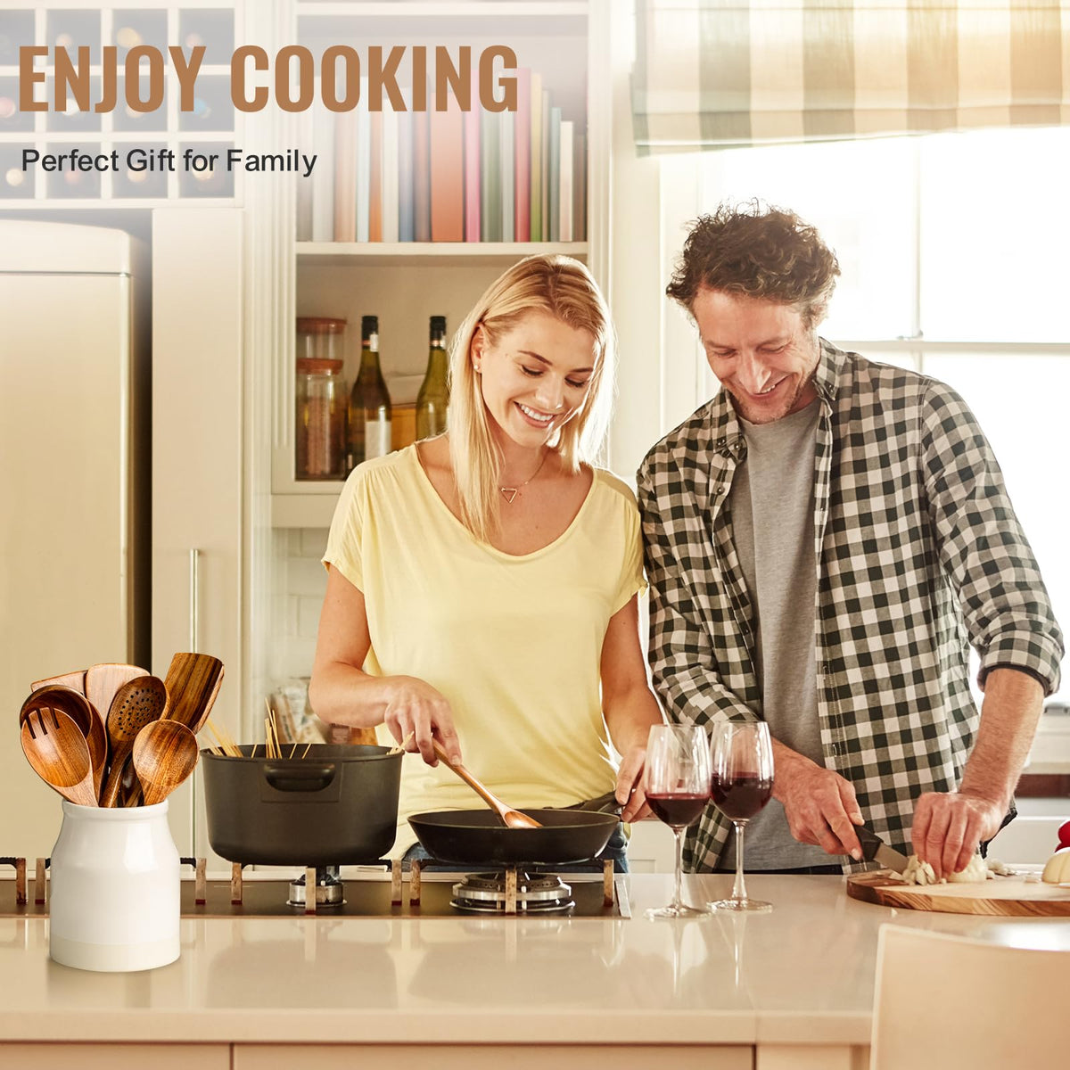 Terlulu oil spoon offers controlled pouring for dressings and sauces.