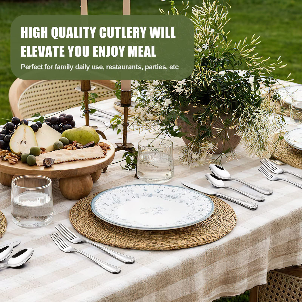 Terlulu salad and dessert forks elevate casual to formal dining settings.