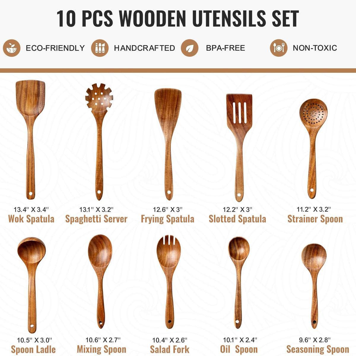 Terlulu wooden spatula with a comfortable grip for gentle flipping.