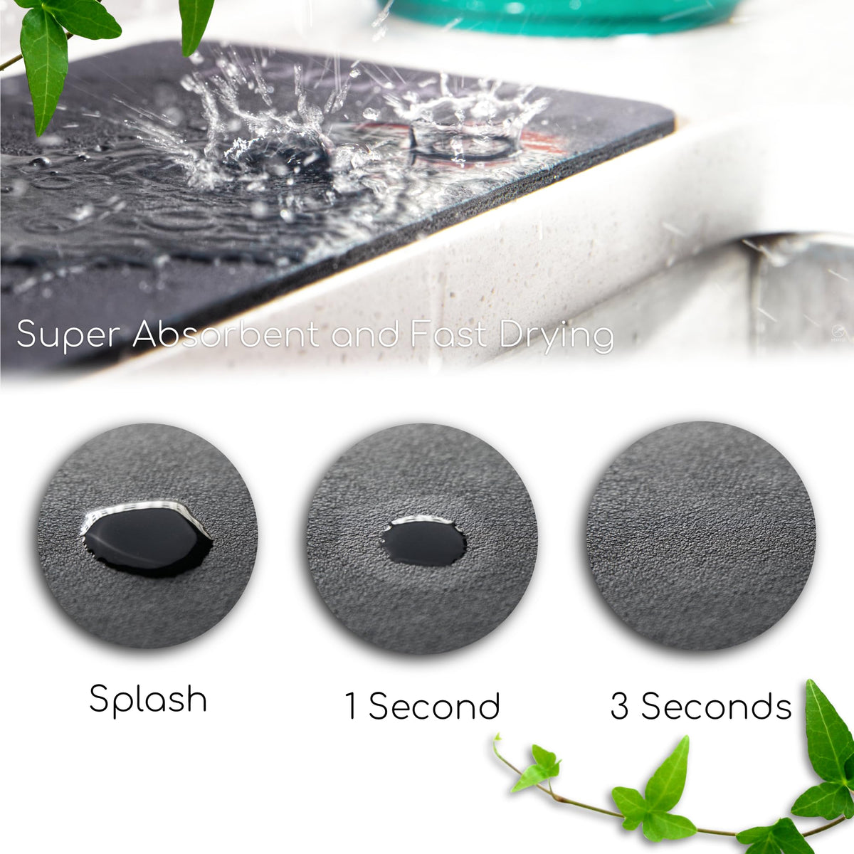 Ternal DripGuards non-slip bottom keeps mats steady under heavy appliances.