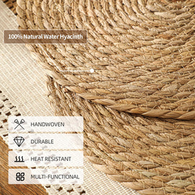 Terrekraft rustic wicker placemats adding warm ambiance to table