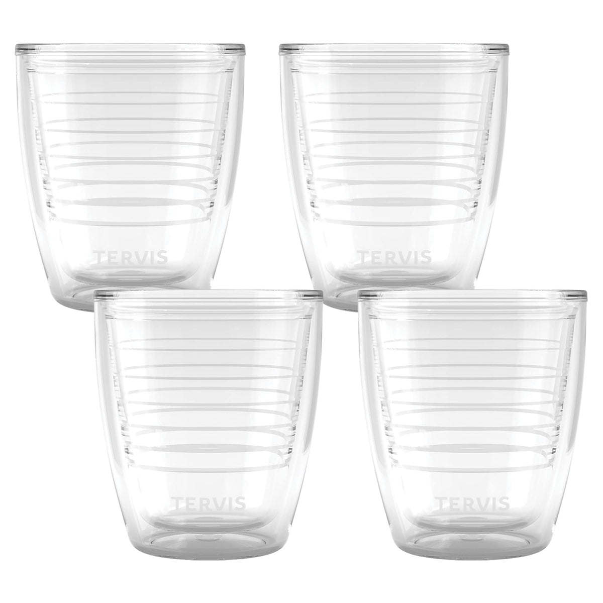 Tervis 12oz tumbler front view highlighting double-wall insulation for temperature control.
