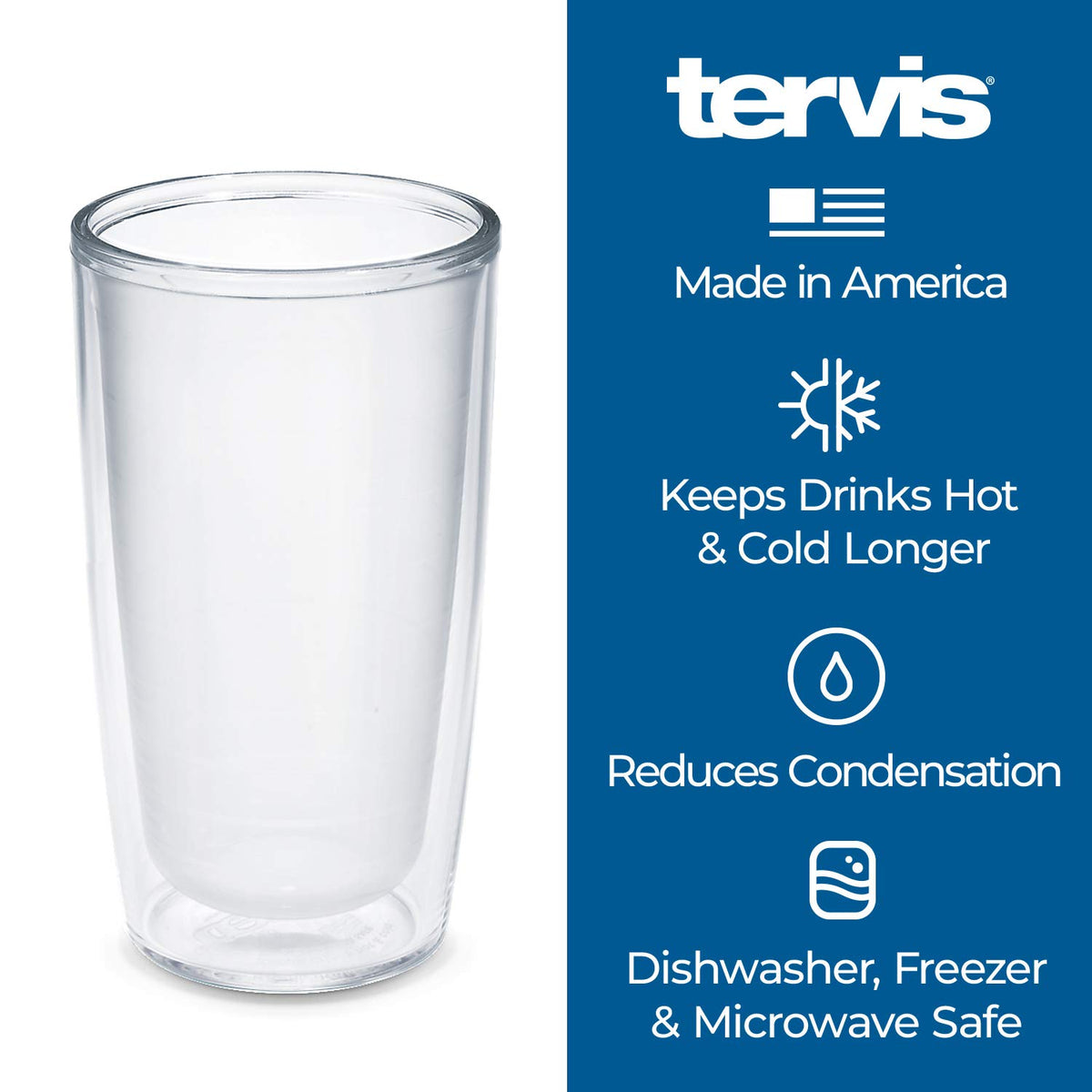 Set of four classic Tervis tumblers ready for family meals and on-the-go sipping