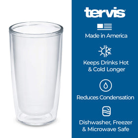Set of four classic Tervis tumblers ready for family meals and on-the-go sipping