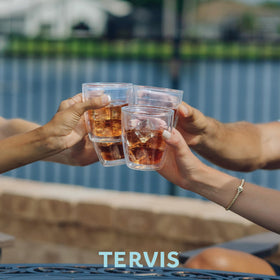 Shot of a 4-pack of Tervis tumblers for family or gifting use.