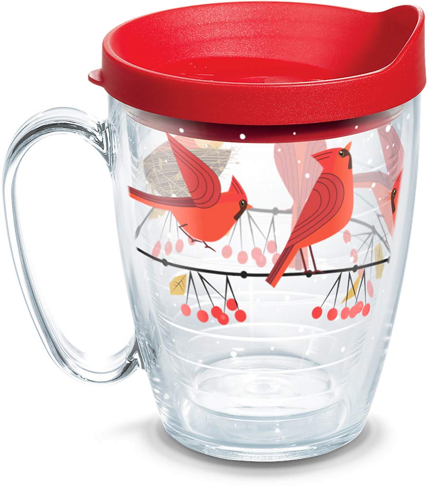 Tervis Cardinals 16oz tumbler with wrap keeps drinks cold and shows off Cardinal design.